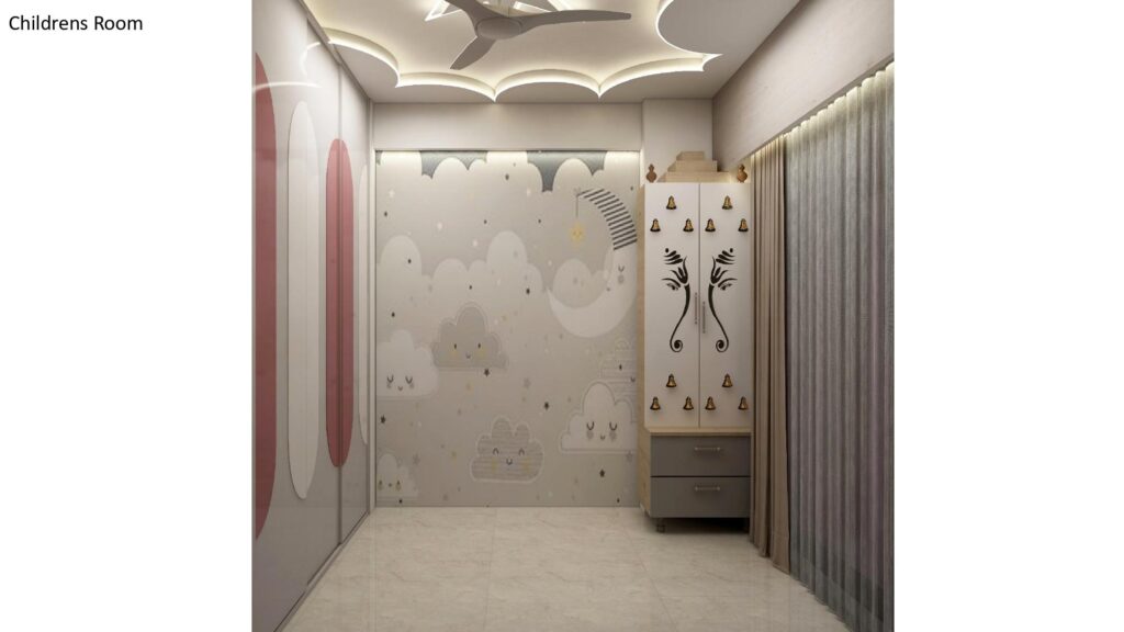 kids room temple design interior Ahmedabad by Nirveen Interior Pvt Ltd