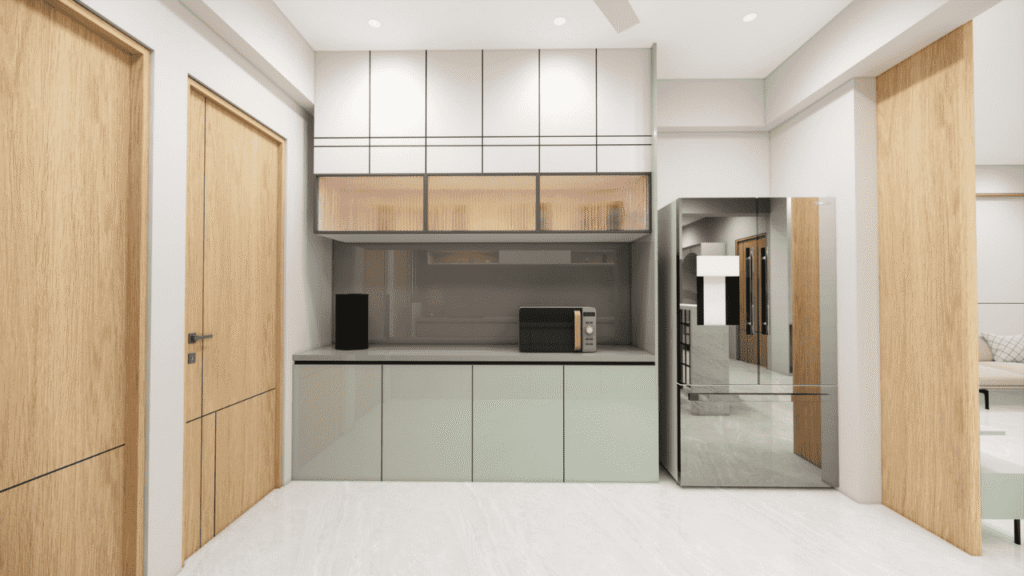 Kitchen interior design Gandhinagar — Atmos by Solriya by Nirveen Interior Pvt Ltd